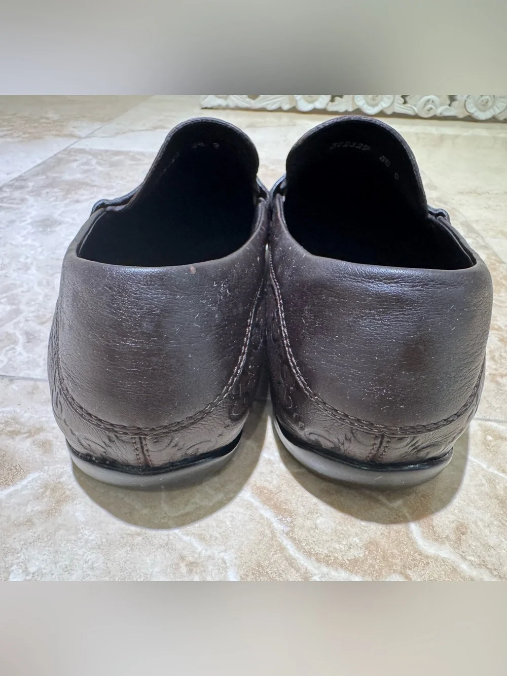 Gucci Men’s Brown Leather Moccasin Loafers